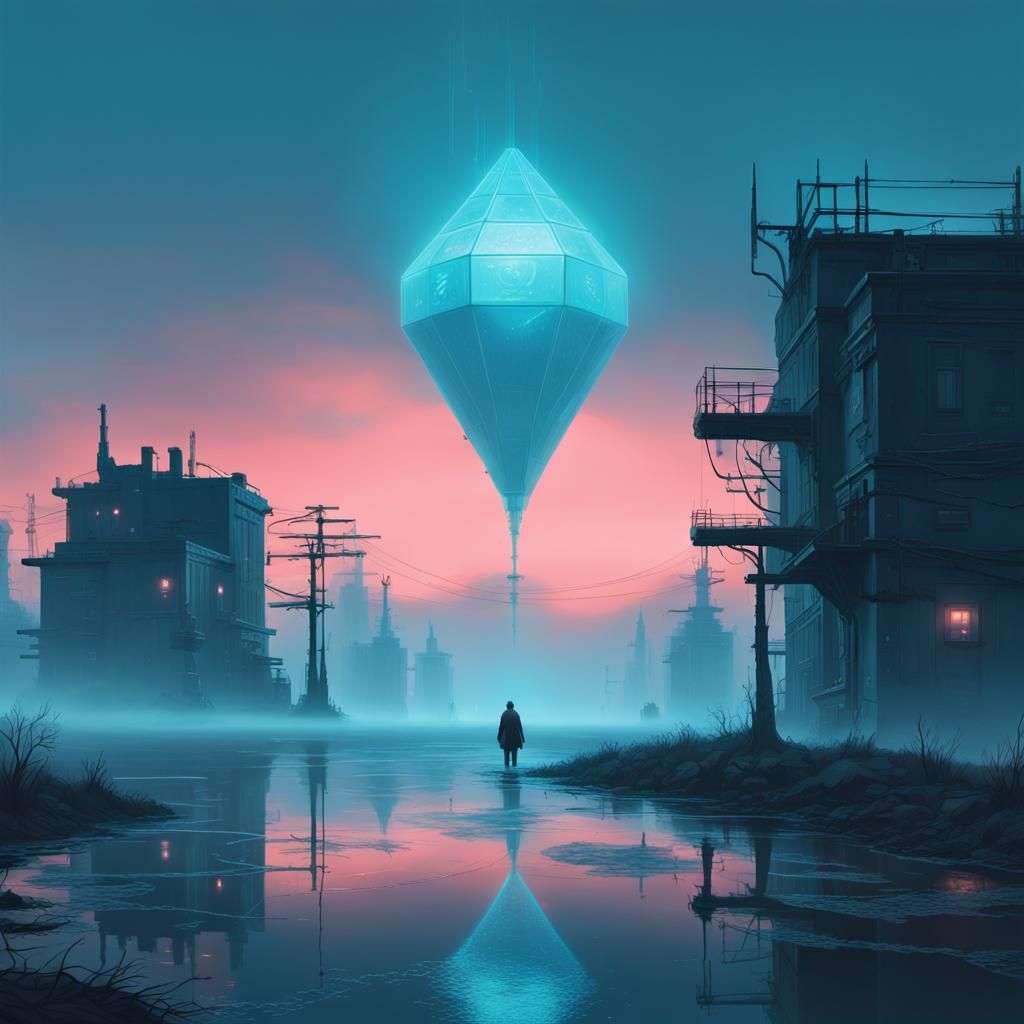 Ethereal Token in Darkness: A Neon Dreamscape