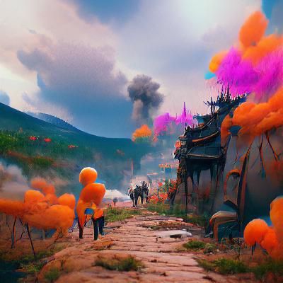 Walking Through War: A Detailed Matte Painting