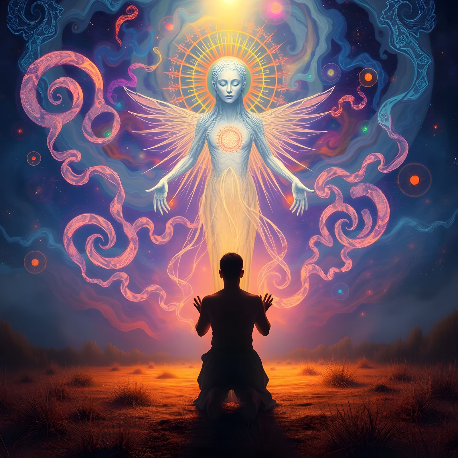 Surrendering to Mystical Enlightenment in Ethereal Light