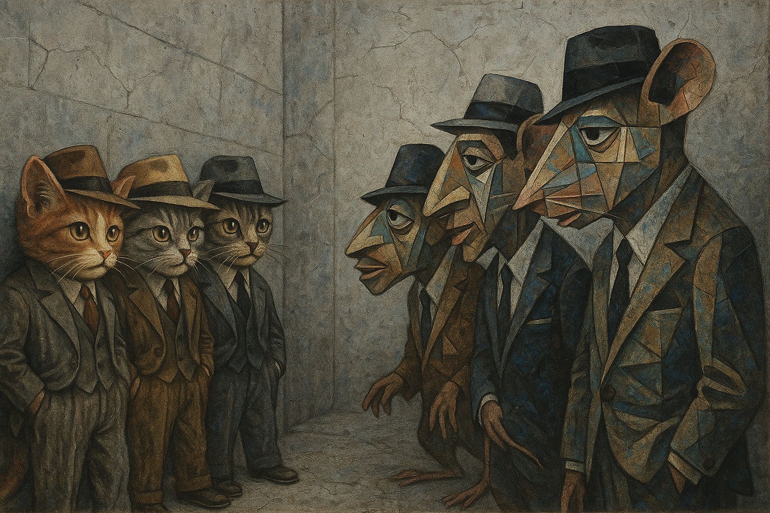 Kitten Gangsters Face Off Against Rat Pack In Surreal Alley