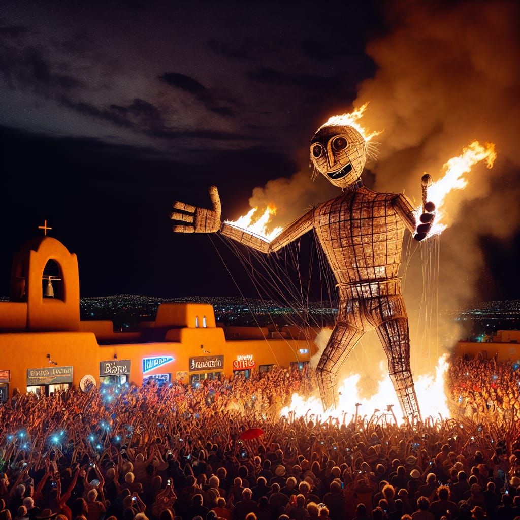 Zozobra Burns in Santa Fe Festival