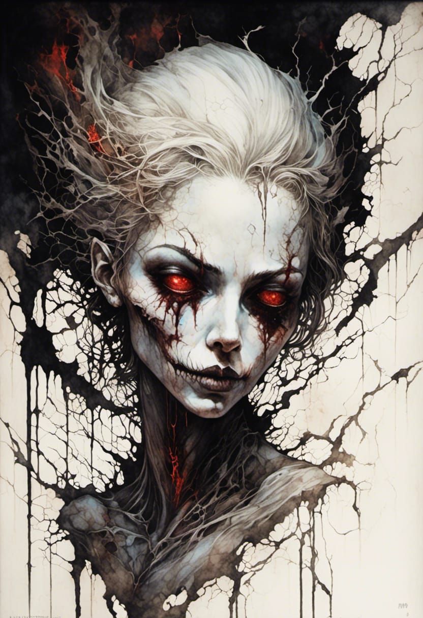 Vampire Portrait with Sinister Smile