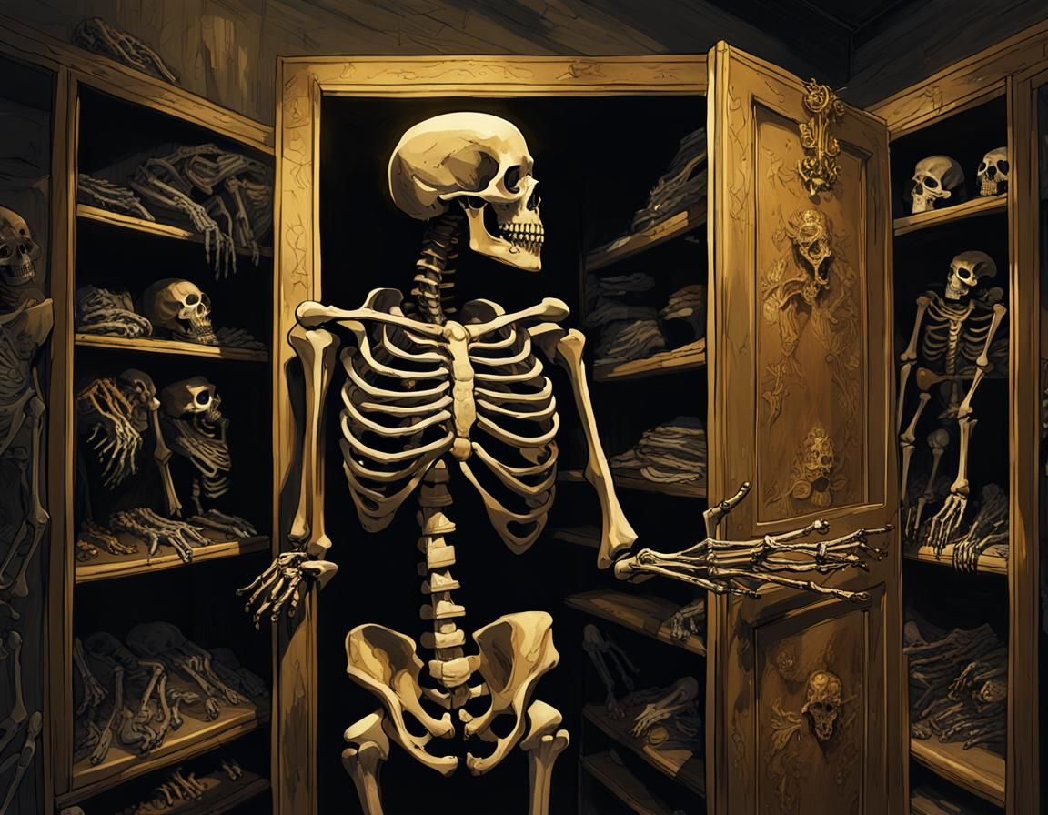 Dark Fantasy Skeleton Choosing Human Skin