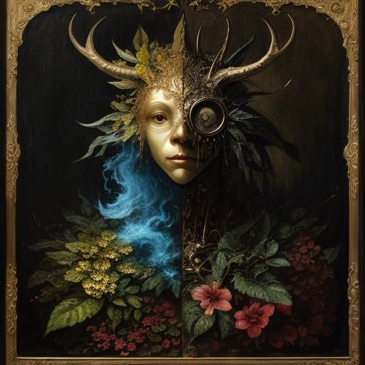 Abstract Fractal Oil Painting in Vivid Colors