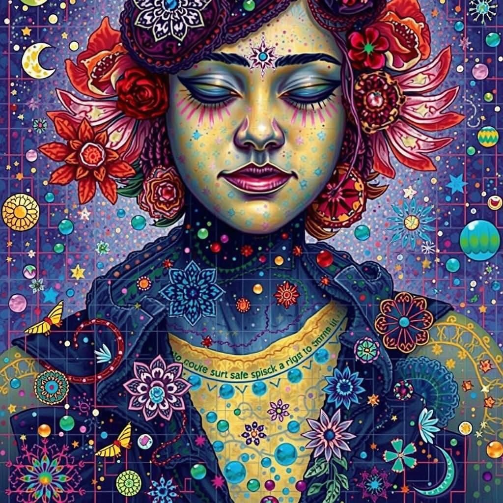 Hyperdetailed Metaphysical Woman with a Radiant Smile