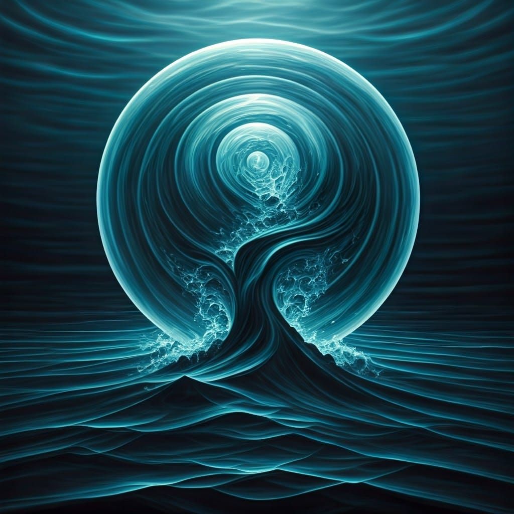 Abstract Water Currents: A Storm of Thought