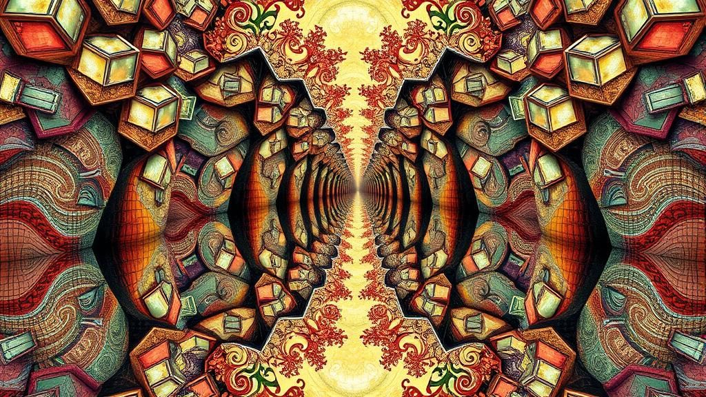 Surreal Symmetrical Japanese Art in Fantasy Style