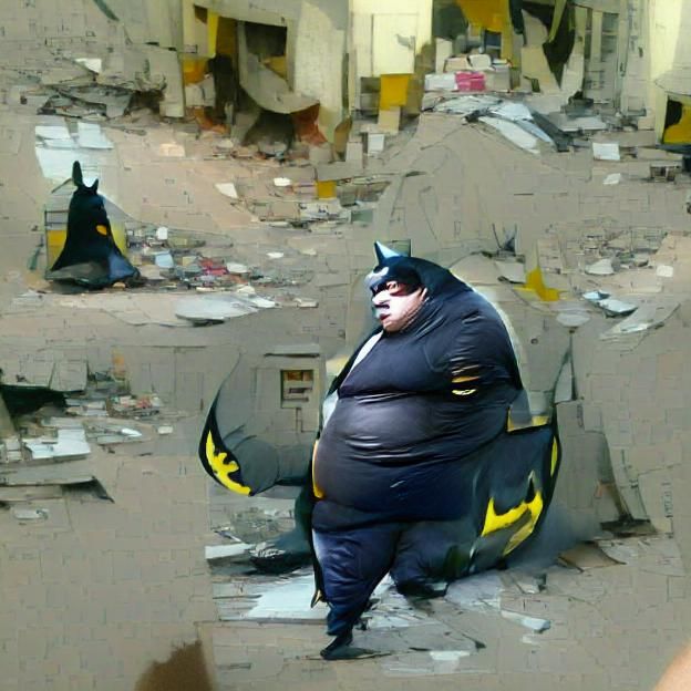 Obese Batman AI Generated Image