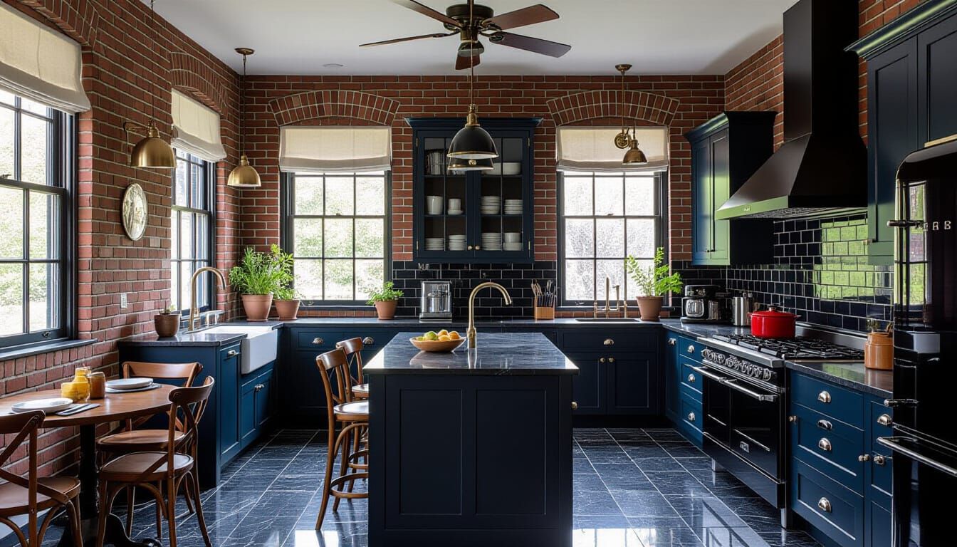 Victorian Kitchen with Modern Appliances