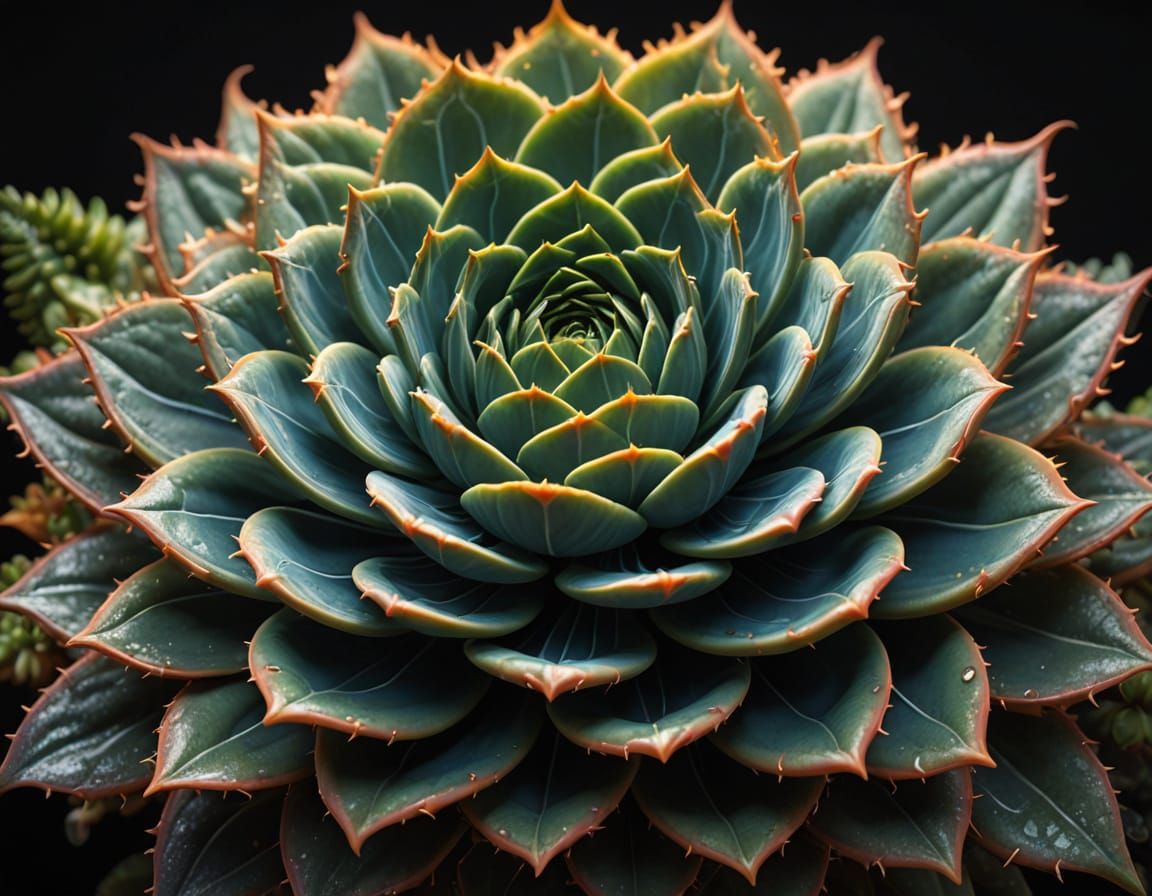 Elegant Fractal Succulent Growth in Futuristic Pastel Hues