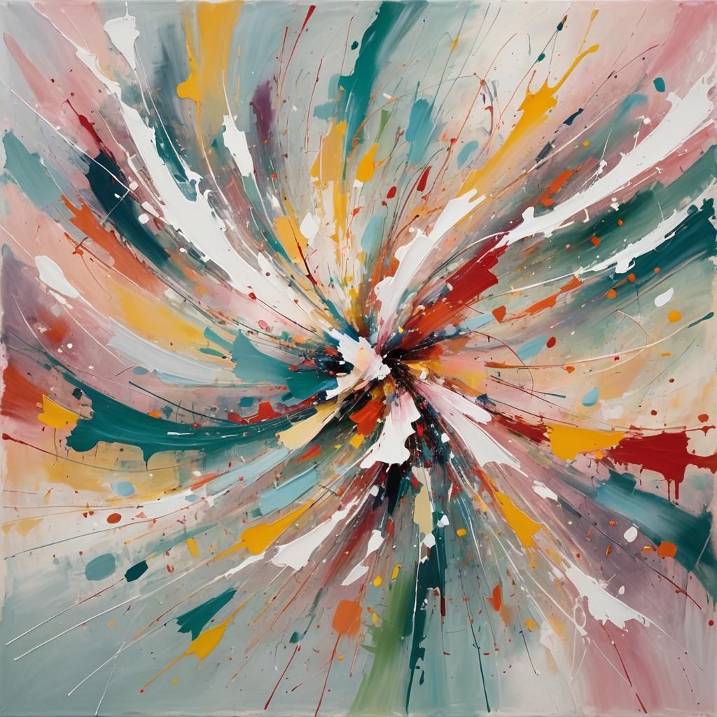 Abstract Expressionism: Vortex of Musical Notes