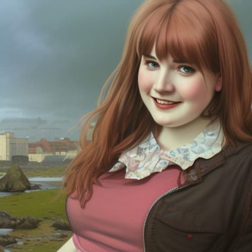 1970s Irish Woman Portrait in Hyperdetailed Style