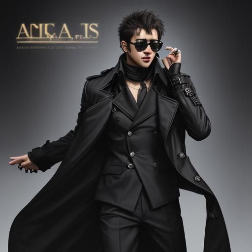 Aries Personified: Cool Guy in Black Trench Coat