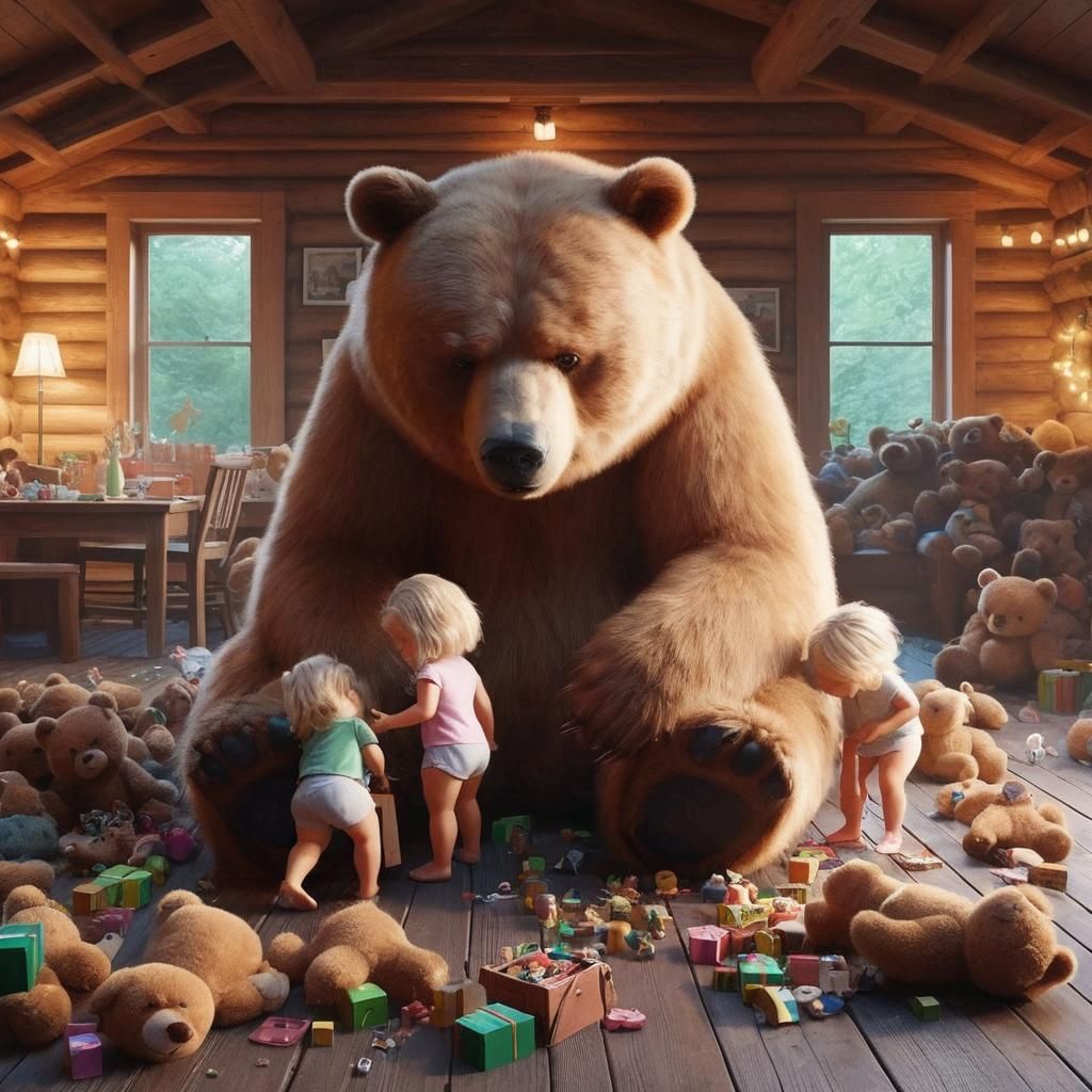 Papa Bear and Goldilocks Among Toys