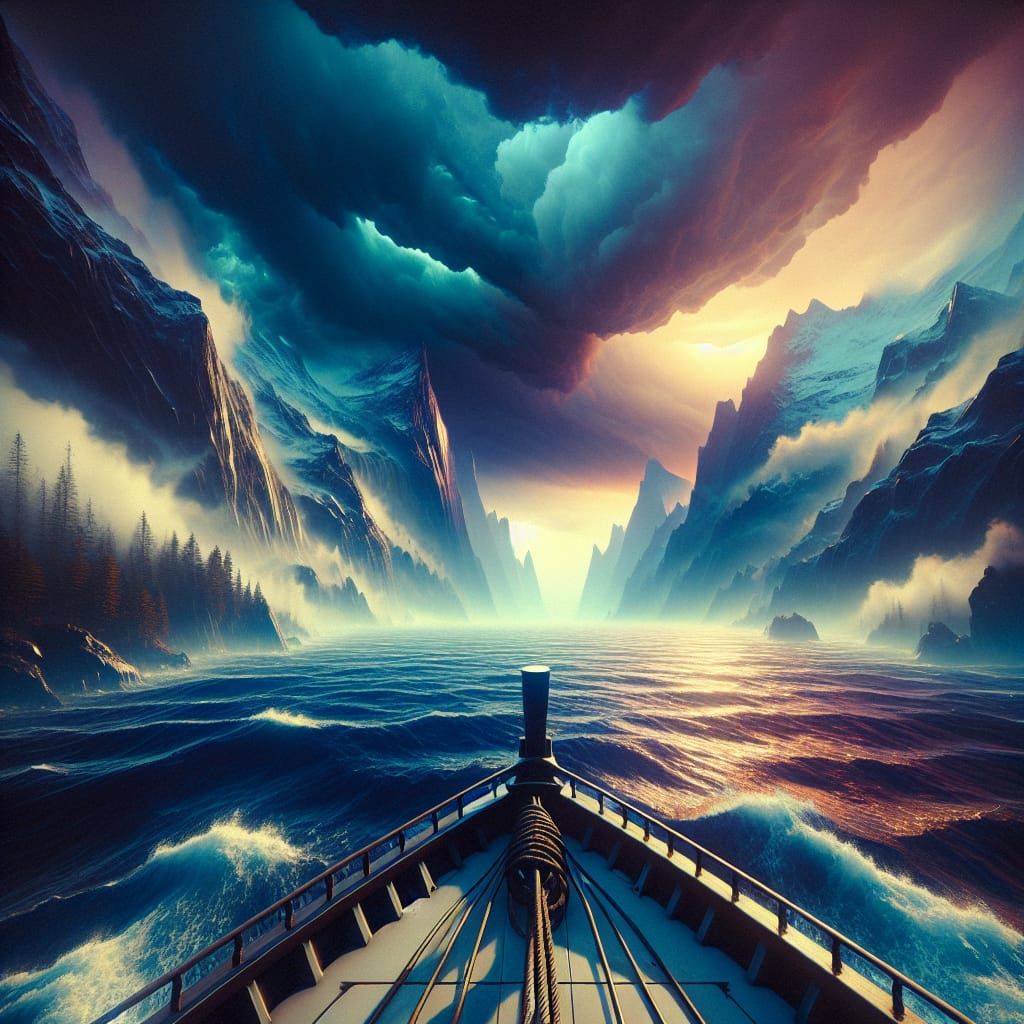 Hyperrealistic Storm Approaching, Matte Painting