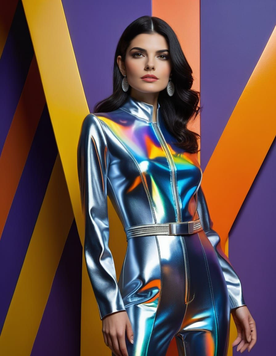 Serene Starfleet Officer in Tetradic Hues