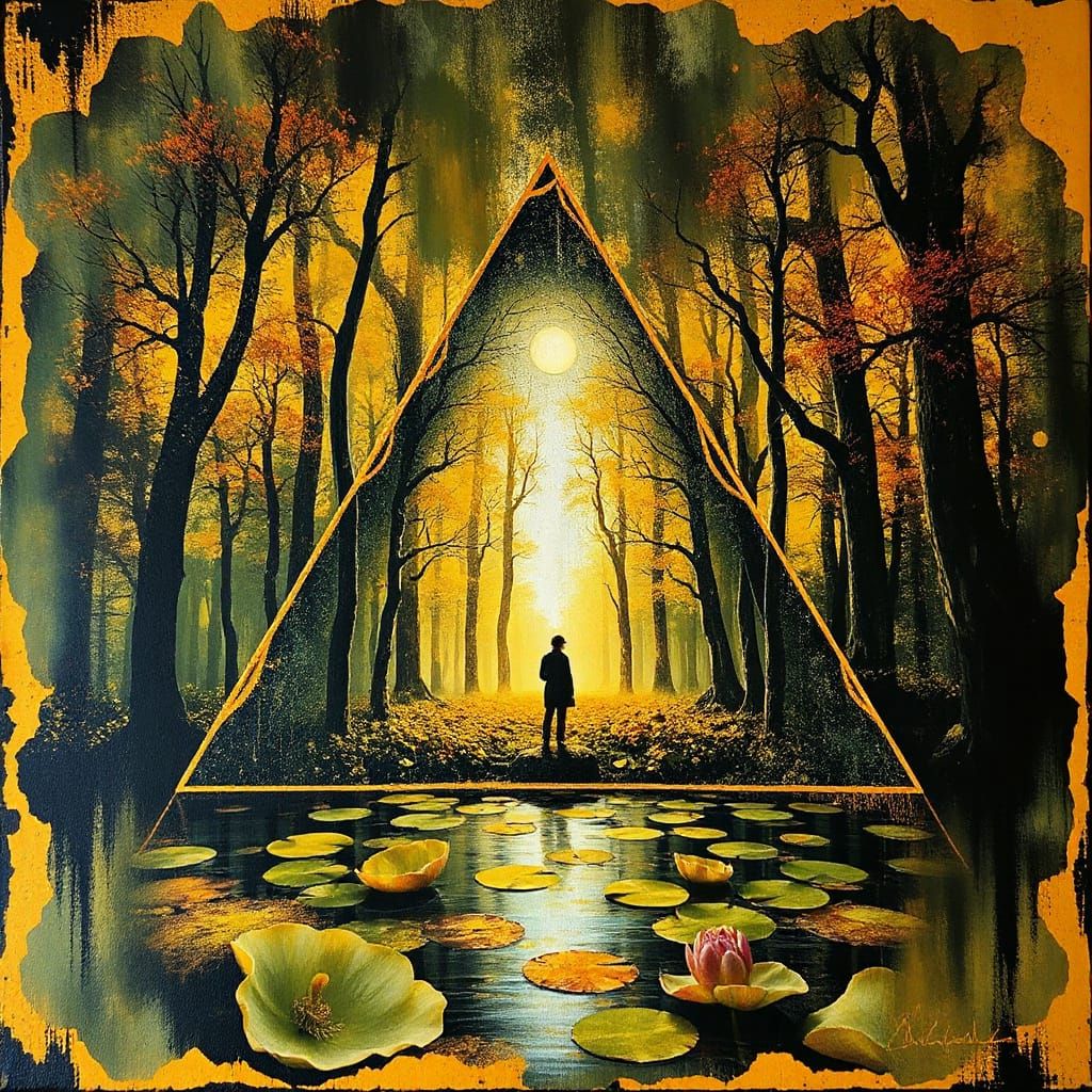 Surreal Portal to Utopia: Beksinski-Inspired Double Exposure