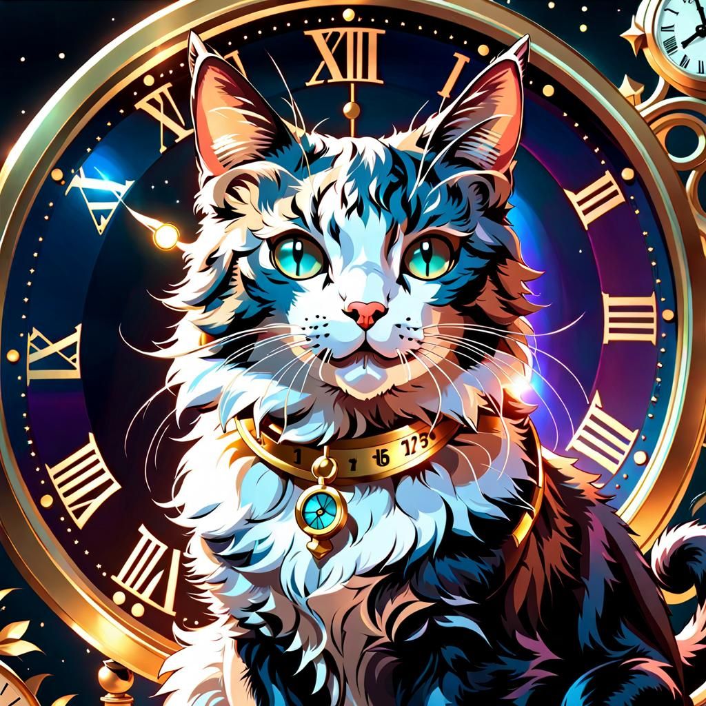 Tibby sits proud waiting for  midnight