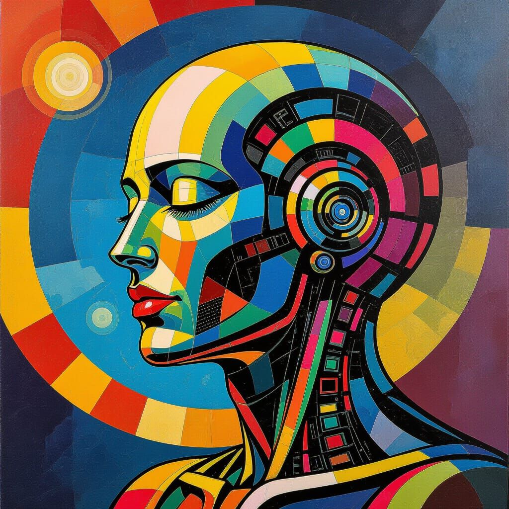 Evocative Swirl of Robots, Skulls, and Rockets