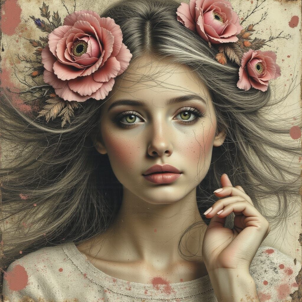 Ethereal Portrait of Woman in Soft Fantasy Art Style