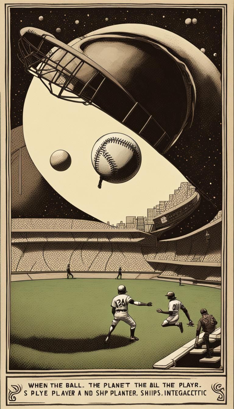 Intergalactic Spaceship Plays Baseball With Planet