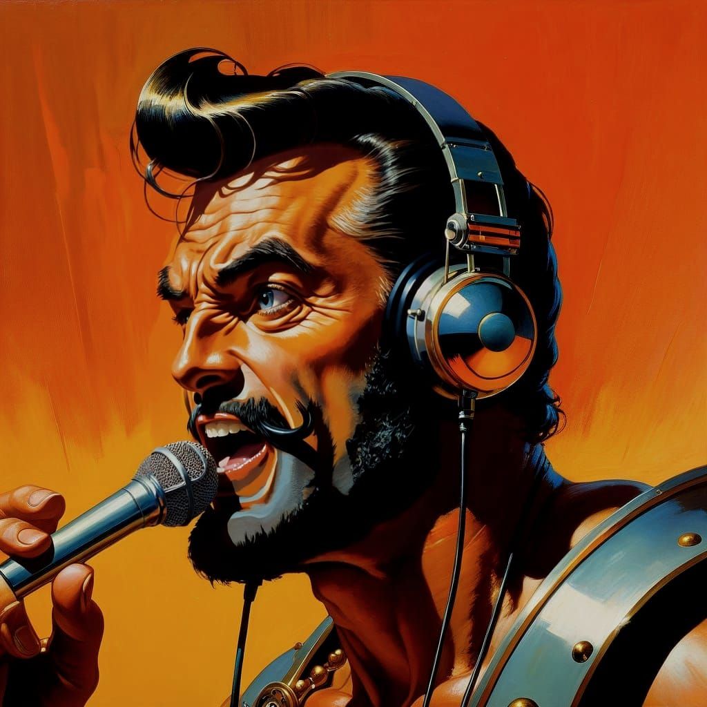 Eavesdropper's Mic Drop: Retro Comic Art in Triadic Colors