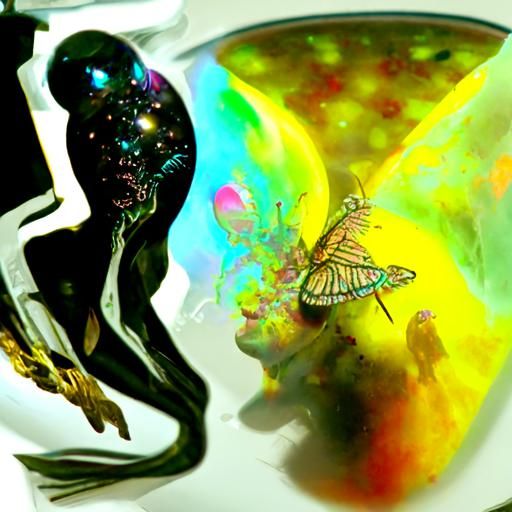 Cosmic Metamorphosis: Holographic Astral Illustration