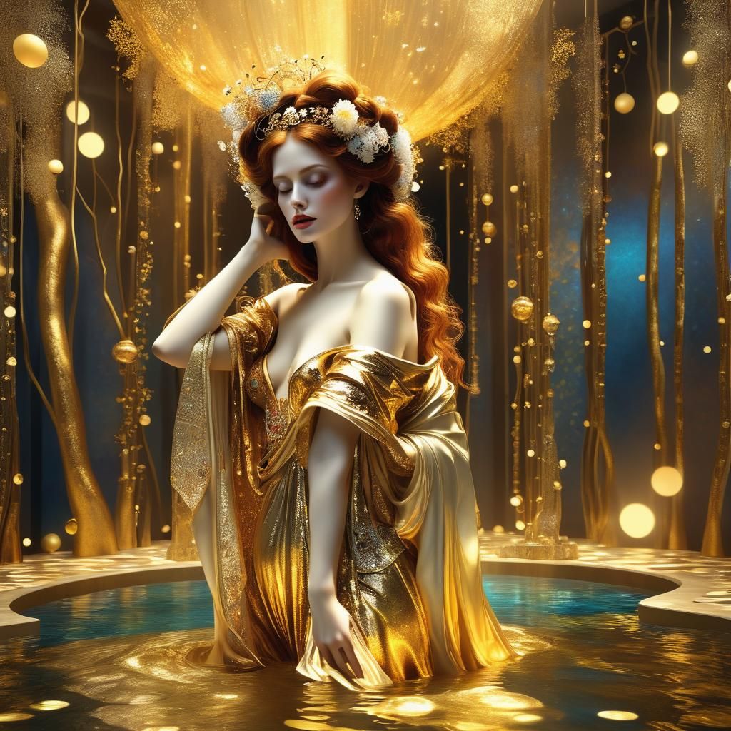 3D Gustav Klimt style