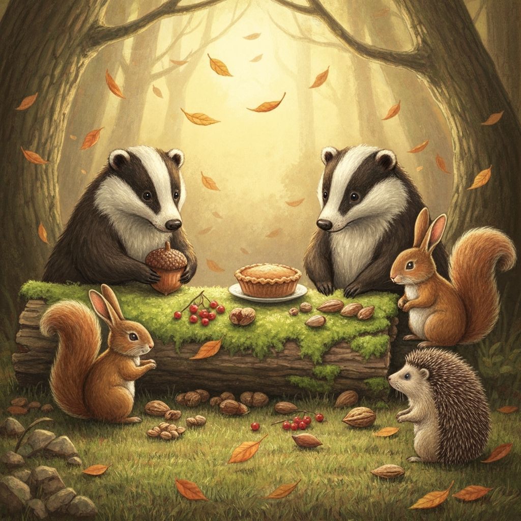 Woodland Badgers Host Cozy Thanksgiving Feast