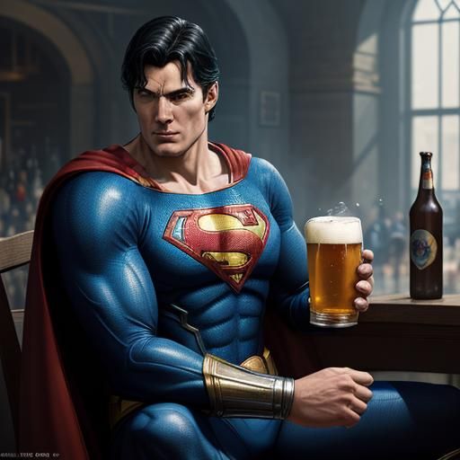 Superman's Guilty Pleasure: A Detailed Matte Painting