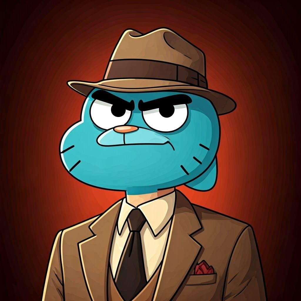 Gumball Watterson as Gangster: Detailed 2014 Artwork