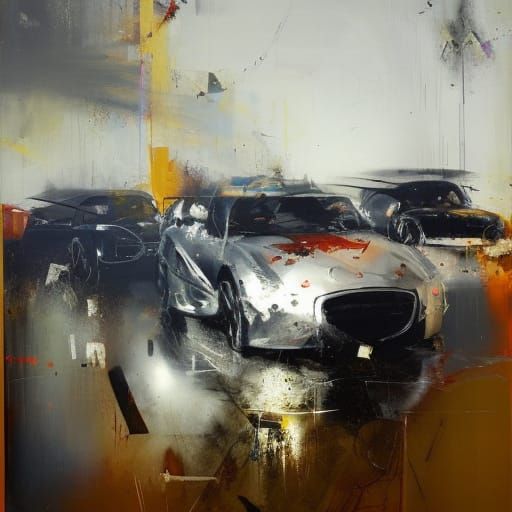 Distorted Portrait in Expressionist Style