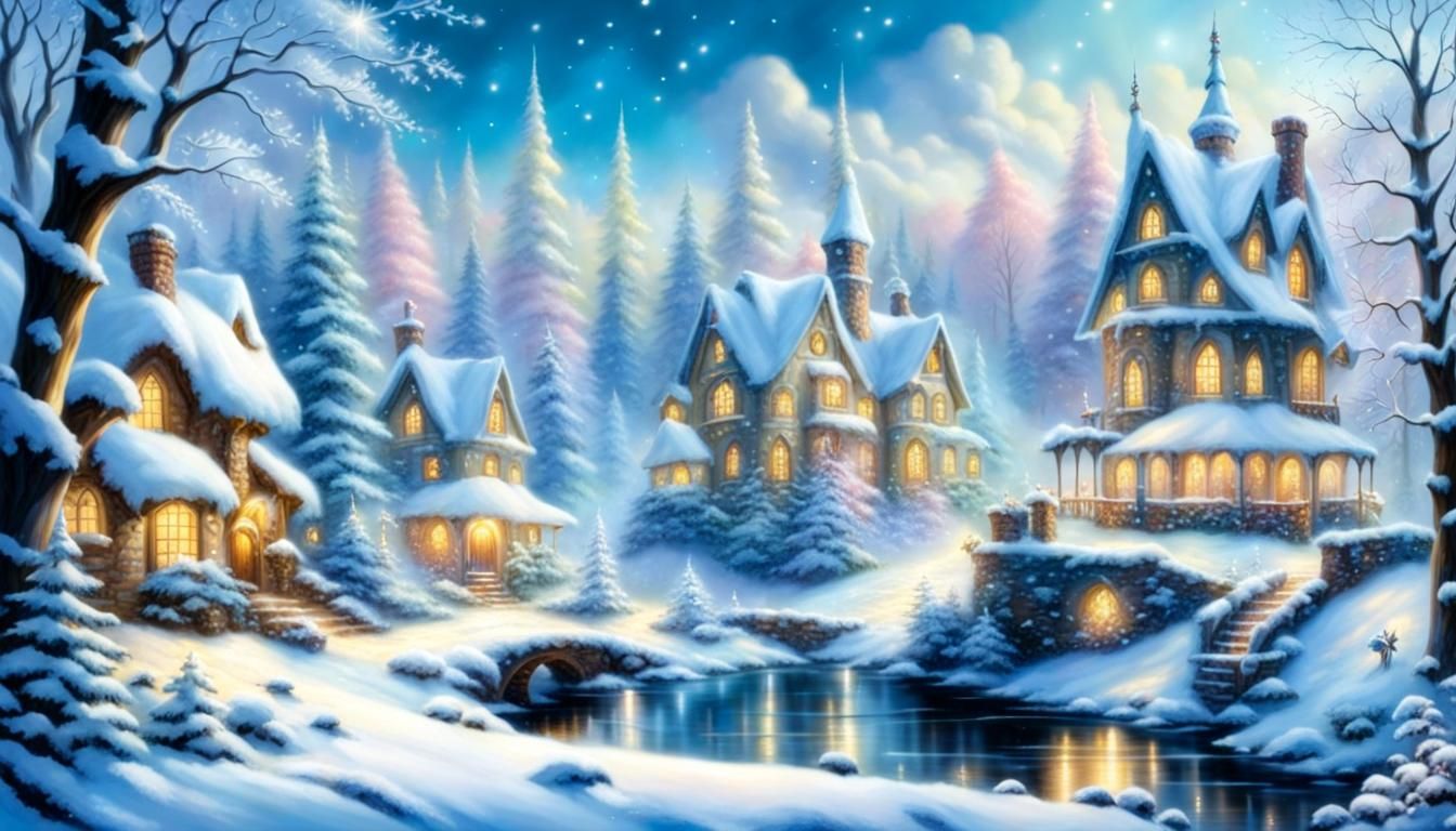 Winter Wonderland in Whimsical Fairy Forest