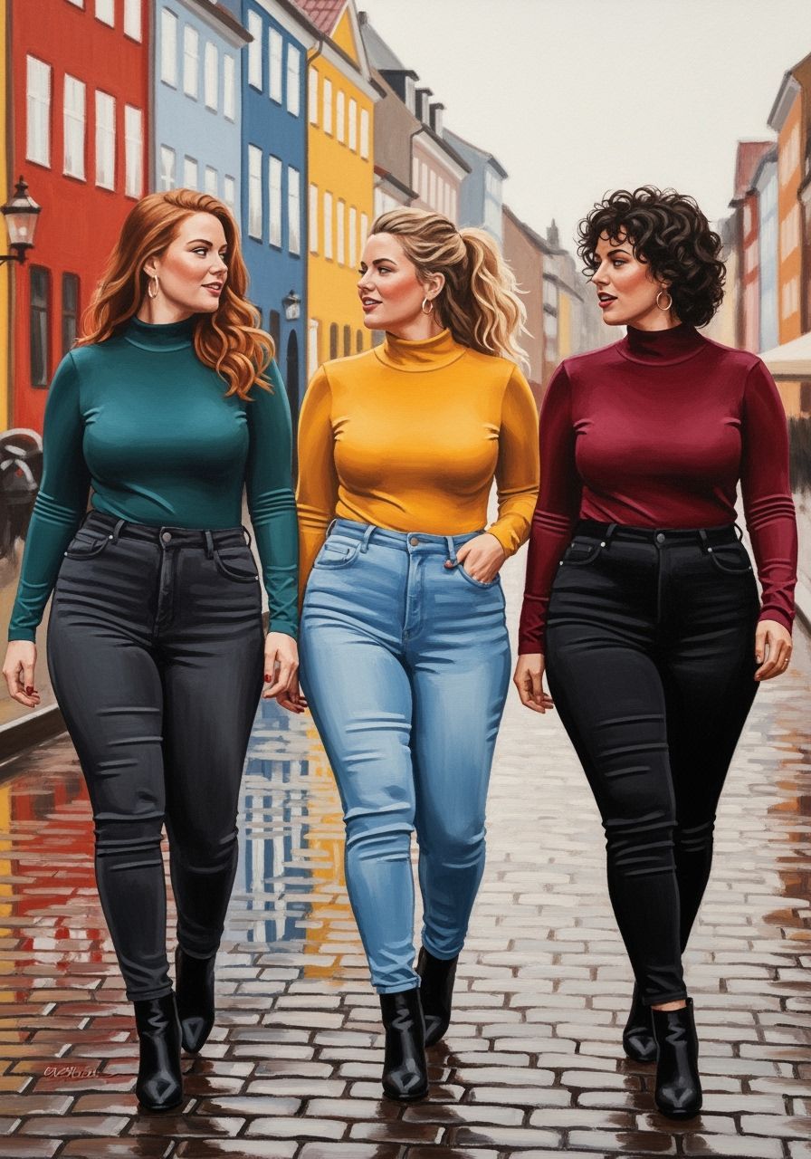 Danish Women in Copenhagen as Oil Painting