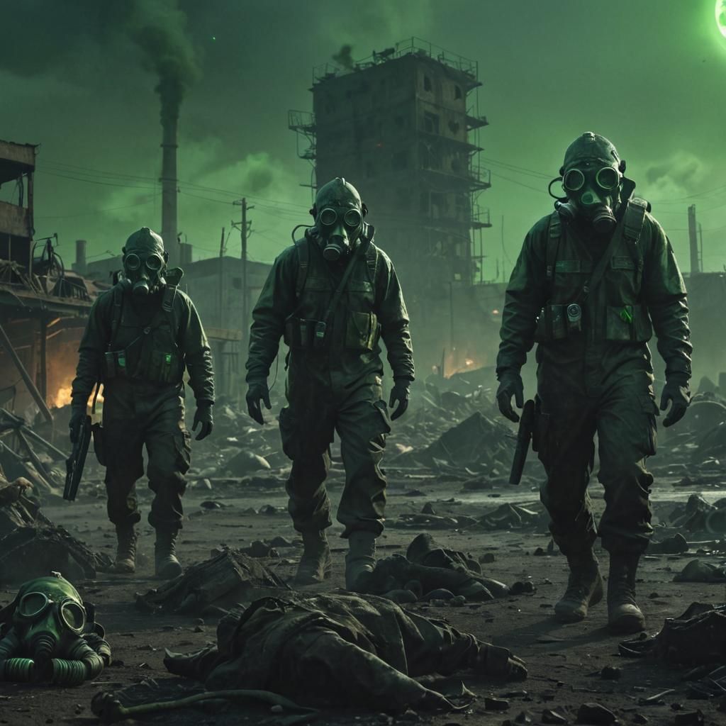 Radioactive Creatures in Post-Apocalyptic Wasteland