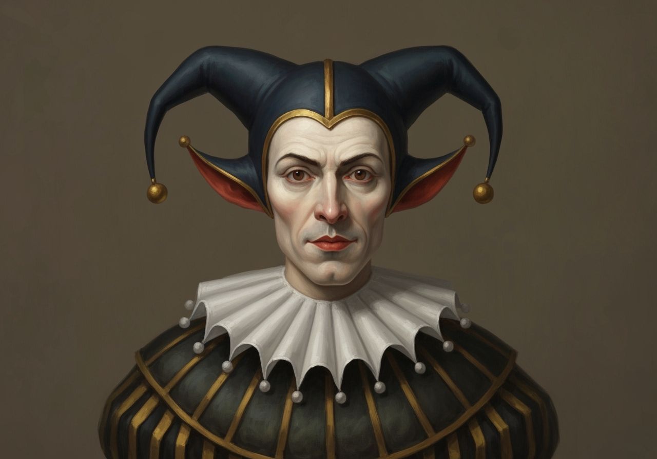 Court Jester Portrait in Maxfield Parrish Style