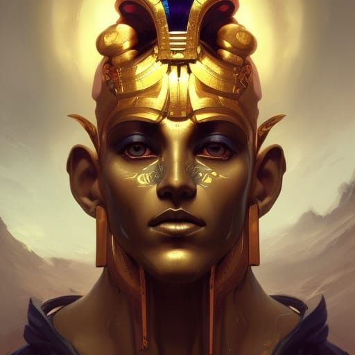 Osiris, God of the Underworld: Hyperdetailed Portrait