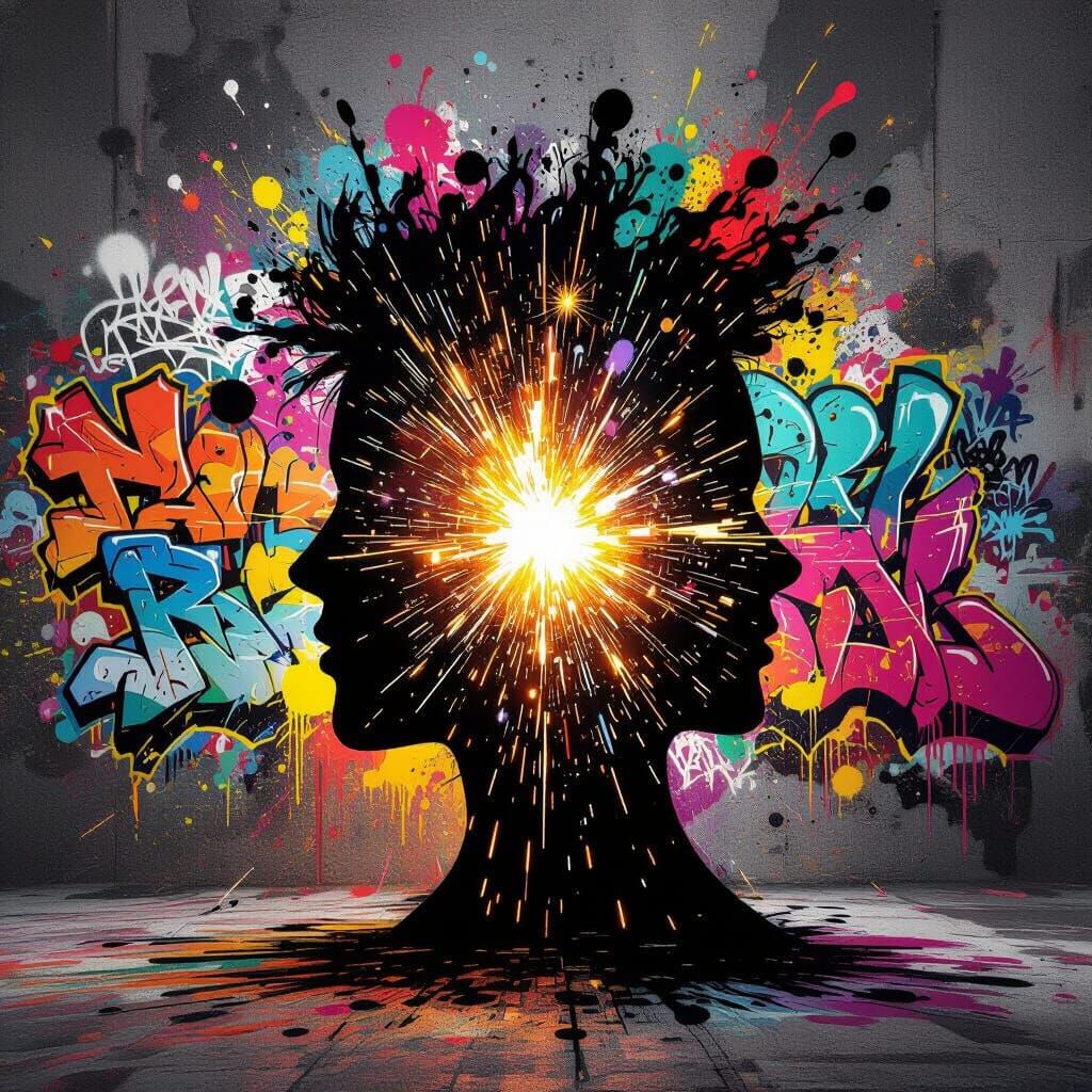 Creative Idea Explodes in Graffiti Art Style