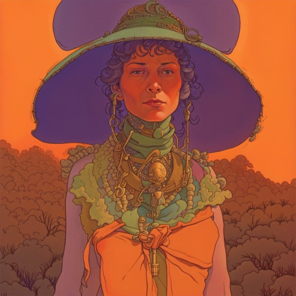 Amazon Portrait in Comic Book Style