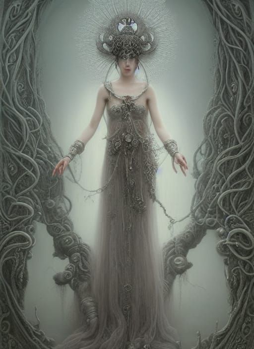 Mist Goddess in Surreal Symbolist Style