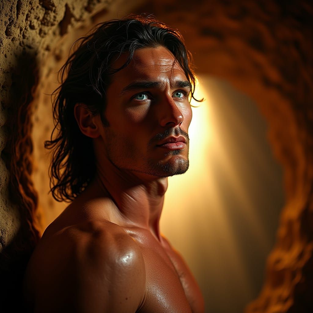 Ancient Cave Warrior Radiates Ethereal Glow