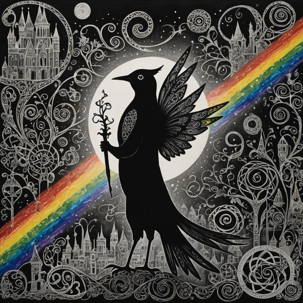 Psychedelic Snail in a Futuristic Cityscape