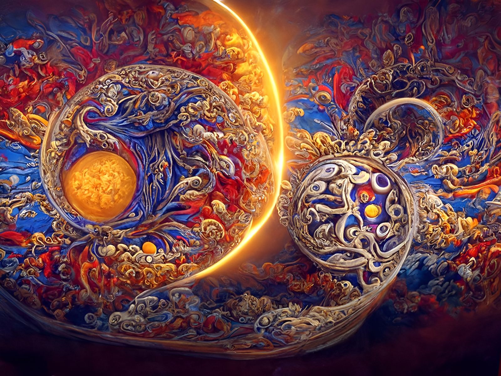 Cosmic Dance of Sun and Moon