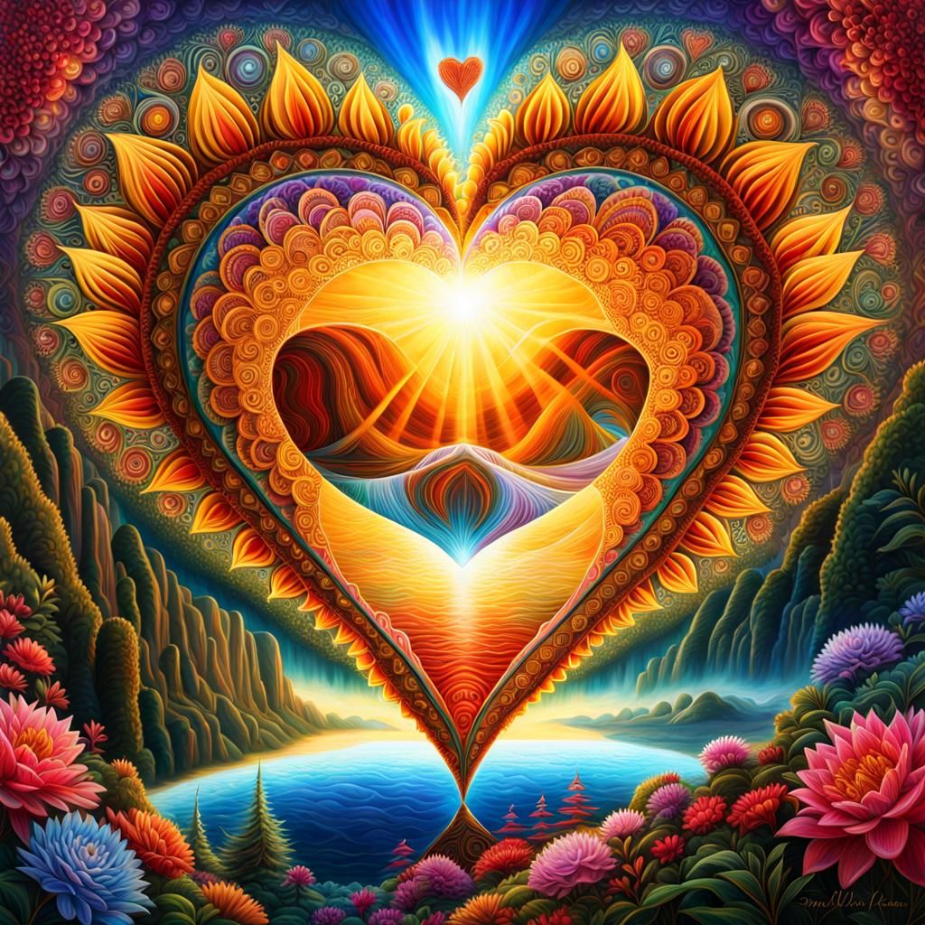 LOVE AND HEALING THE INNER  SELF CONCEPT ART