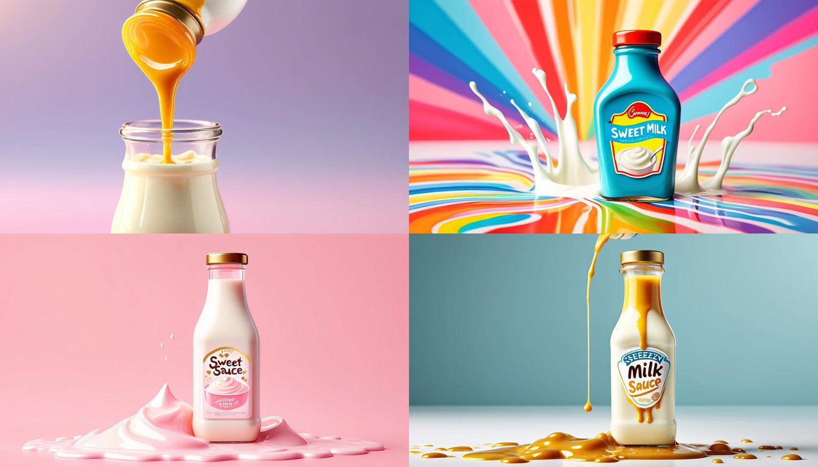 Squeezable Bottle of Sweet Milk Flavor Sauce