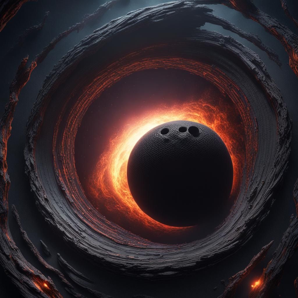 Detailed Matte Painting of a Black Hole
