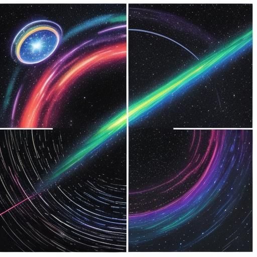 Rainbow Star Road Warping Through Space in 8-bit