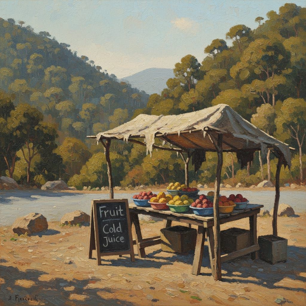 Magoebaskloof Fruit Stall in Pierneef Style