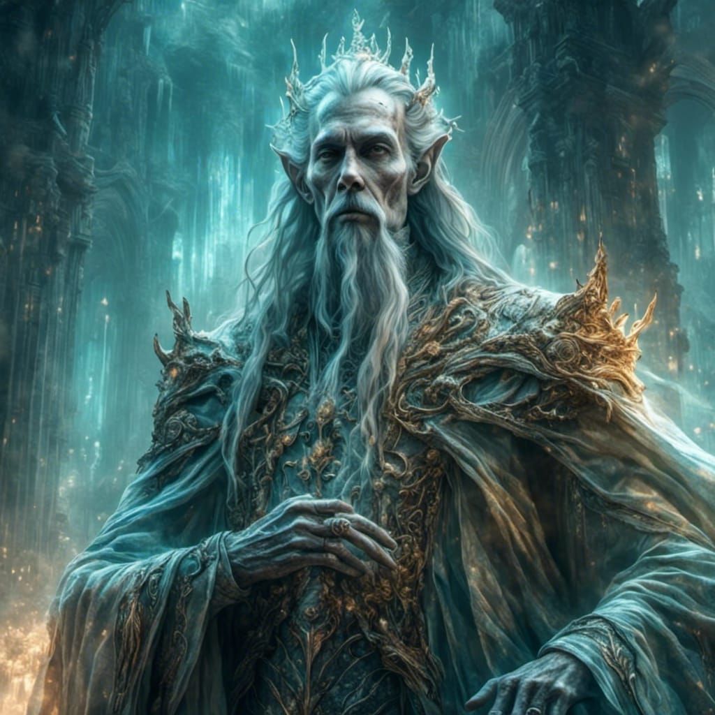 Ethereal Elf King with Ghostly Aura