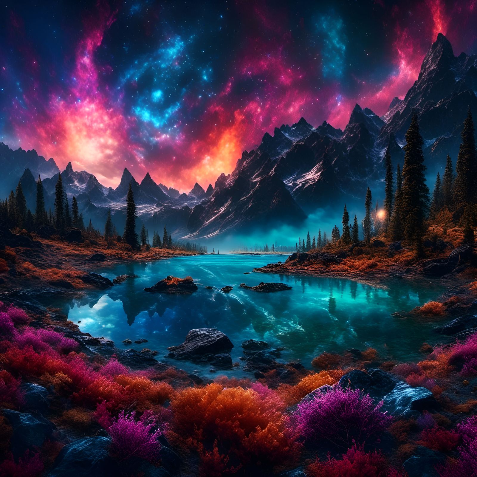 Nebula Cove: A World of Warcraft Scenery